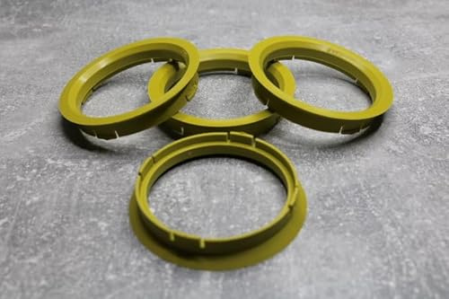 Zentrierringe Distanzringe 74,1 mm x 66,2 mm gelb für Alufelgen