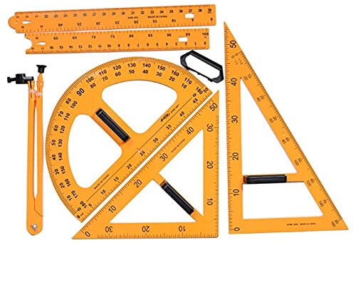 Zirkel Multifunktions-Lehre-Lineal-Set Dreieck-Kompasse-Winkelmesser-Messlineal-Math-Geometrie-Tools ideal großer Kompass for Geometrie Schulzirkel
