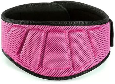 Gewichthebergürtel, Hebegürtel for Damen und Herren, starke Rückenunterstützung, for Krafttraining, Fitness, Kniebeugen, Cross-Training und Powerlifting (Farbe: Rot, Größe: Groß) (Color : Pink, Size