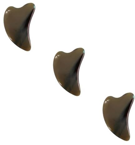 Healeved 3stücke Guasha Board Aus Horn Multifunktionales Gesichts Und Körpermassagegerät Für Entspannende Anwendungen Für Nacken Schultern Beine Und Mehr Zur Hautpflege Und