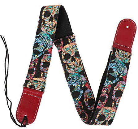 HEMOTON 1 Stück Gitarrengurt Akustikgitarre Schultergurt Instrumentengurt Cooler Druck Einzigartiger Bassgurt Für Erwachsene Jungen Und Mädchen