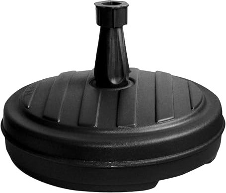 Spetebo Kunststoff Schirmständer rund Ø 43 cm - schwarz - Sonnenschirmhalter befüllbar mit 13 Liter Wasser oder Sand - Schirmhalterung Sonnenschirm Ständer Standfuß