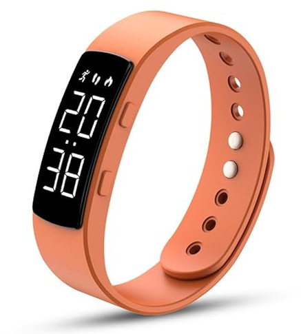 findtime Schrittzähler Uhr Damen Armbanduhr Digital Schrittzähler ohne app und Handy Schrittzähler Armband Digitaluhr Damen Sportuhren mit Messung des Schrittes, Kalorienverbrauchs und der Distanz