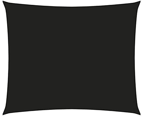 Sufrk Sonnensegel Oxford-Gewebe Sonnensegel Terasse Markise Sonnenschirm Terrasse Rechteckig 2x3 m Schwarz