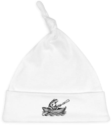 Azeeda 'Frosch in einem Ruderboot' Baby-Mütze Knoten (BH00029773)