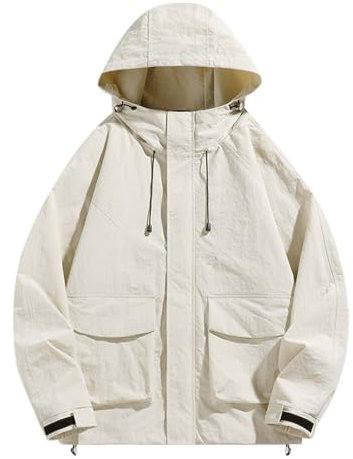 SRZYMJ Jacke Herren Ohne Kapuze Übergangsjacke Herren Herbst Camouflage Jacke Imprägnierspray Jacke Fitness Herren Übergangsjacke Herren Herbst Khaki Windjacke Herren Leicht XXL