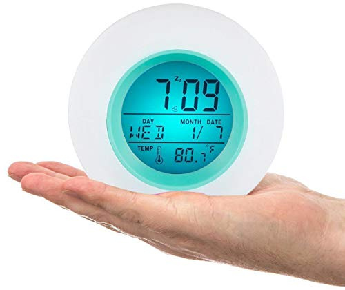DaMohony Digitaler LED-Wecker für den Nachttisch mit natürlichen Geräuschen