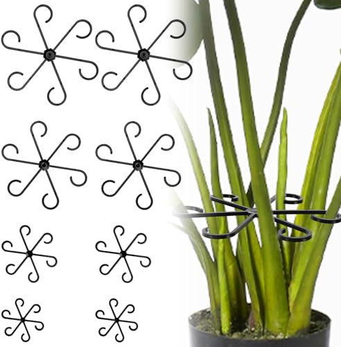 8Pcs Plant Support for Garden, Plant Stem Supports for Indoor and Outdoor Plants, Clips for Climbing Plants Monstera Support Tomato and Hydrangeas
