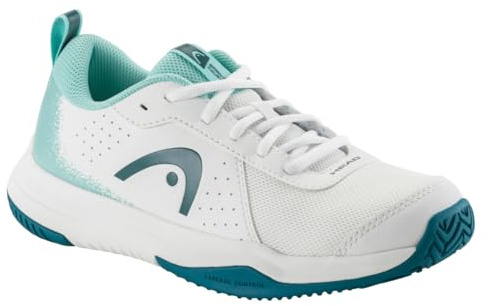 HEAD Unisex ungdomar sprint court 4.0 junior tennisskor, vit/turkos, EU 33