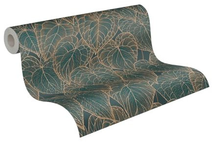 A.S. Création Livingwalls Daniel Hechter Design-Tapete - Strapazierfähige Vliestapete in floraler Optik - 10,05 m x 0,53 m - Braun, Grün, Gold, Metallic - Made in Germany – 781281