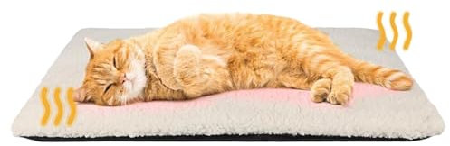 Heizbares Katzenbett, beheizbares Katzenkissen | Selbstheizende Matte für Welpen, verdickte Heizmatte für Haustiere für Hunde Katzen