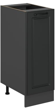 Vicco Apothekerschrank R-Line, Anthrazit Landhaus, 30 cm | MDF-Front · Ohne Arbeitsplatte · Höhenverstellbare Füße · Metallgriffe · ✓ Frei kombinierbar