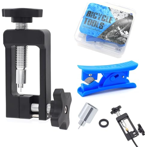 AONAYO Juego de 3 herramientas de presión para bicicleta, tubo de freno, manguera hidráulica para bicicleta, herramienta de inserción de aguja de aceite para bicicleta, apta para Shimano Olive y Pin