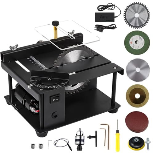 Mini Electric table saw craft for Metal, hardwood, plastic, acrylic, wood cutter, multi metal bench saws to cut wood for Cutting, grinding, engraving, Cutting depth 35mm B