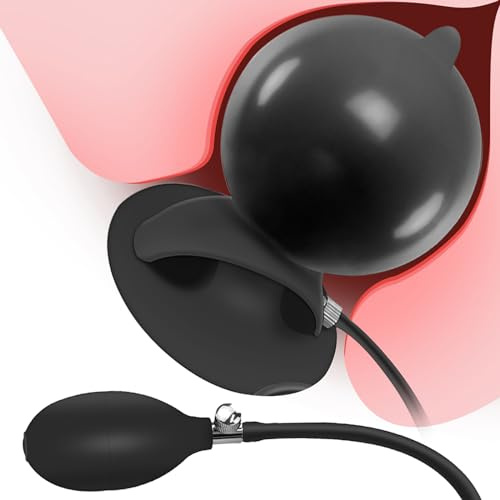 ZJPOJPH Pompa gonfiabile for plug anale con ventosa potente, perline anali in silicone regolabili for l'espansione dell'ano e della vagina for donne e uomini