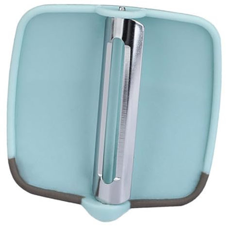 Holibanna Pelador De Hortalizas y Patatas De Dedo Acero Inoxidable, 1 Unidad, Pelador De Pulgar Seguro y Cómodo, Adecuado Para Fruta y Hortaliza Cocina Doméstica, Tamaño Compacto Bicolor Azul y Gris