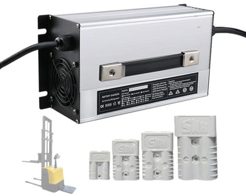 WLEJSL Chargeur de Batterie 1500 W Entièrement Automatique 36 V 30 A, Intelligent et Rapide, avec Prise Anderson 50 A/120 A/175 A/350 A, pour Autolaveuse Voiturette Golf,A1,175A