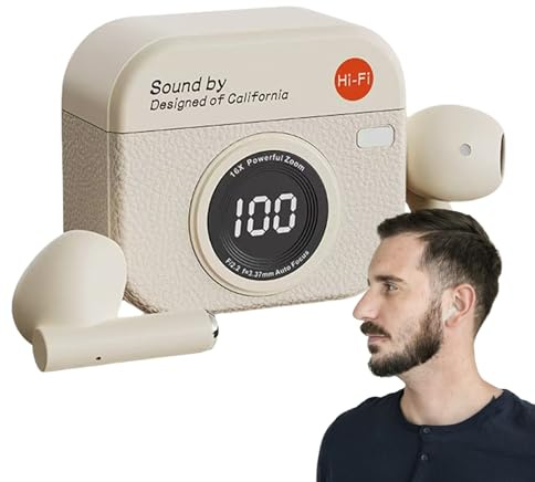 Générique Auricolari sportivi senza fili,Design leggero e controllo tattile | Riduzione attiva del rumore Custodia di ricarica prolungata per telefono giochi per la casa