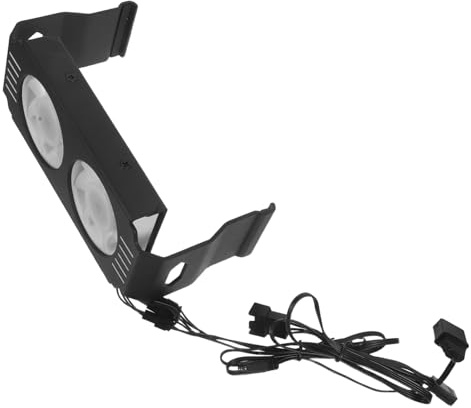 Operitacx Enfriador de Ram Argb con Doble Ventilador Pwm, Disipador de Calor de Metal para Módulos de Memoria, Instalación Fácil para Sesiones de Trabajo y PC Gaming