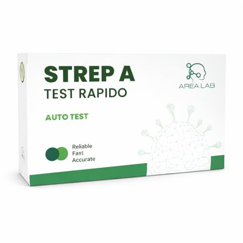 2X Tampone Streptococco AREA LAB | Test Streptococco A Per Adulti e Bambini | Tampone Faringeo Rapido (2 PZ)