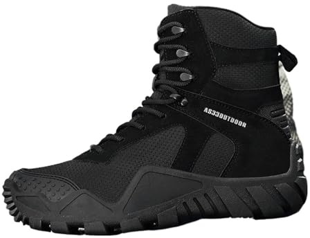 Generico Scarpe Invernali Uomo Scarpe da moto for esterni, stivali invernali alla caviglia, scarpe antinfortunistiche da lavoro(Color 6,43)