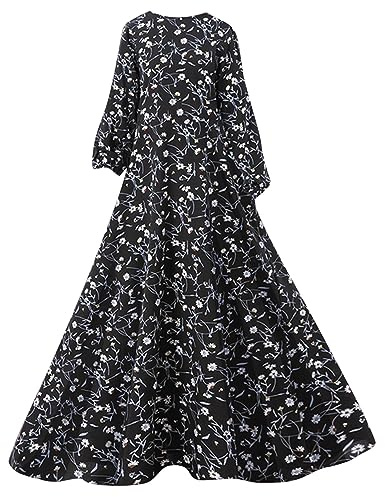 YcZithral Abaya for Women Muslim Uk Muslim Hijab Dresses Islamic Maxi Prayer Clothes Muslim Outfits Ramadan Eid Umrah Essentials Kaftan Abaya Ramadan Dress