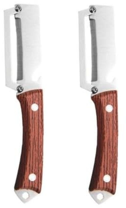 Vegetable Peeler, 2 Piezas Pelador De Frutas Y Verduras, Pelador De Verduras Multifuncional Acero Inoxidable, Con Mango De Madera & Abridor Cerveza, Para Patatas Calabacin Vegetales Caña De Azúcar