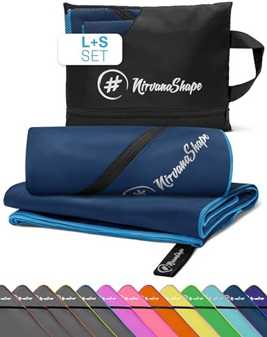 NirvanaShape Mikrofiberhandduk | Absorberande, Lätt, Snabbtorkande | Badhanddukar, Resehanddukar, Sporthanddukar | Idealisk för Resor, Fitness, Yoga, Bastu | Mikrofiberhanddukar set, strandhandduk, sporthandduk, duschhandduk, bastuhandduk, snabbtorkande, lätt