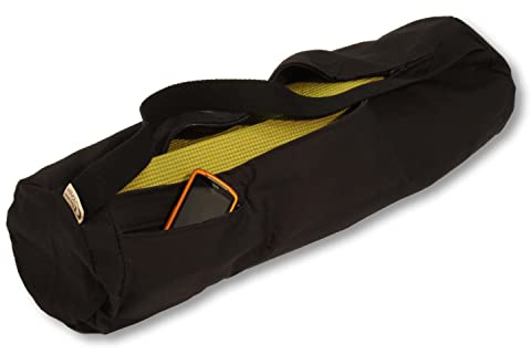 Bean Products Yogamatten-Tasche aus Baumwolle für hervorragenden Schutz, schwarze Yogamatten-Tragetasche in verschiedenen Farben und 2 Größen, hergestellt mit Aufbewahrungstasche, strapazierfähige