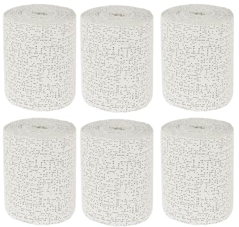 Idéer med hjärtgipsbinde, 5 m x 10 cm | 6 rullar = 30 m | bindor för pyssel, för att ta ett avtryck, modelltillverkning, konst, babymage | Hudvänligt gips | storpack
