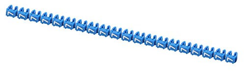 Aexit 20Pcs Cartas' '7' 'Etiquetas de cable de red Marcadores azules para cable (model: L1898XIII-3241MQ) de diámetro 3.0-4.0mm