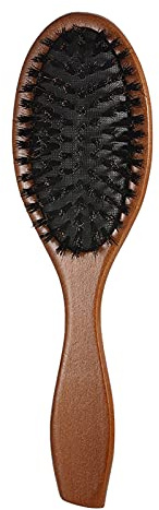 zroven Jabalí con cerdas naturales del cepillo de pelo del peine oval antiestático Paddle extensión del pelo de cepillo de masaje del cuero cabelludo mango de madera de haya
