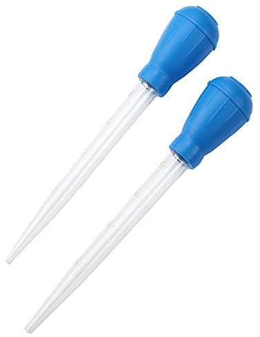 30 ml Aquarium Reiniger, 2 Stücke Pipetten-Tropfer, Korallen-Futterspender, Abfall Entferner Kies Reiniger Für Fisch Tank Zubehör (blau)