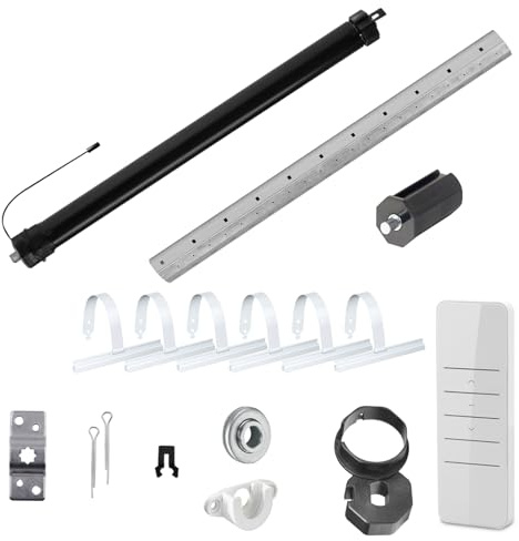 NOBILY Rolladen-Komplett-Set f. 40mm Achtkantwelle Funk elektronischer Mini-Rolladenmotor PRE4 13Nm + Mechanik-Set bis zu einer Gesamtlänge von 2,0 Meter