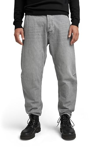 G-STAR RAW herr Jeans Grip 3D Relaxed Tapered Jeans , Grå (blekgrå limestone D109-d126) , 33W / 34L