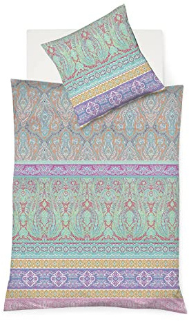 fleuresse Mako-Satin Bettwäsche Modern Classic Dilbeek Mint 1 Bettbezug 135 x 200 cm + 1 Kissenbezug 80 x 80 cm