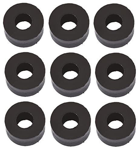 TERF® - Rondella distanziale in nylon, e: nero, M12 (12 mm) x 35 5 diametro interno (foro) esterno grande spessore, confezione da 4 pezzi