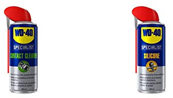 Contact Cleaner by WD-40 Specialist Spray Smart Straw Narrow, Wide and 360 Spray, 400 ml with Silicone WD-40 Specialist Lubrication Will Repel Dust, Dirt, Oil and Grime, Wide and 360 Spray, 400 ml