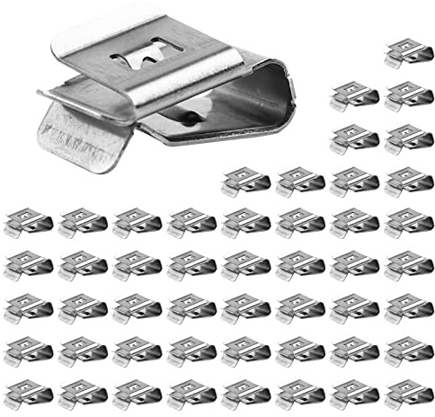 50 Stück Solarmodul-Kabelclips Edelstahl Photovoltaik Kabelclips Kit PV Modul Drahtmanagement 90 Grad Anhänger Rahmen Drahtklemme Clips