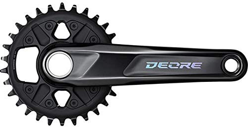 SHIMANO DEORE FC-M6130-1 12-Fach Kurbelgarnitur, Black, 165 mm