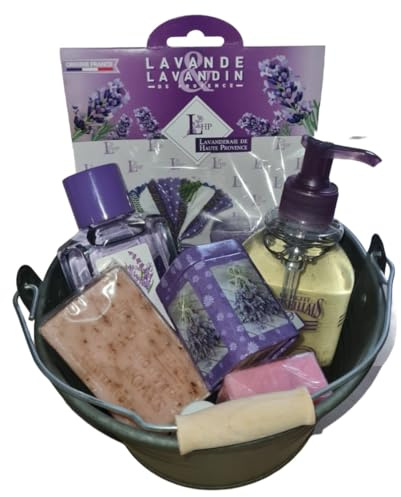 Fabriqué en France: Geschenkset Provence: Savon de Marseille Lavendel + Rose - Eau de Cologne lavande - Lavendelduftsäckchen u.a.