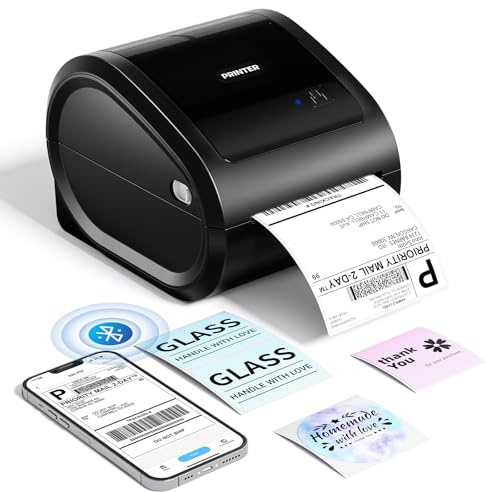 Phomemo Versandetiketten Drucker 4x6,Bluetooth Etikettendrucker DHL, D520BT | Label Printer für Barcode, Thermodrucker Kompatibel mit Vinted, Amazon, Etsy, Shopify, UPS, FedEx etc