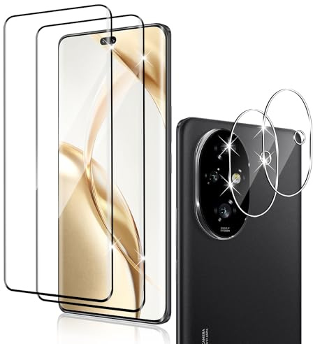 Holilo Per Honor 200 Pro Vetro Temperato + Fotocamera Posteriore Protector【2+2 Pezzi】,9H Durezza ai Graffi Resistente Vetro Temperato Membrana, Senza Bolle HD Protezione Dcrran Camera Film