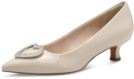 MARCO TOZZI by Guido Maria Kretschmer Damen Pumps Spitz Kleiner Absatz, Beige (Powder patent), 40 EU