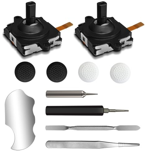 11-in-1 Repair Kit for 0culus Quest 2 / Meta Quest 3 Controller Joysticks | Controller repair set with joysticks & disassembly tools for Meta Quest 2 controller, avoid dead zone & input drift issues