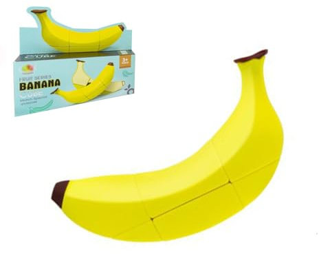 Zauberwürfel,3D Banane Fruchtwürfel Magic Speed Cube，Speziell Geformter Puzzlewürfel zur Entwicklung von Intelligenz und Geschicklichkeit (Banana)