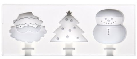 Amosfun DIY Christmas Molds Ice Making Mold Xmas Tree Ice Lolly Moulds
