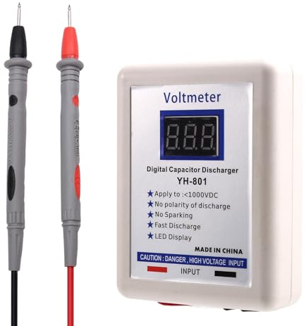 Hopbucan Condensateur Numérique 1000 V Voltmètre Numérique Déchargeur Outil de Décharge Affichage de Réparation Électronique Stylo de Test de Tension