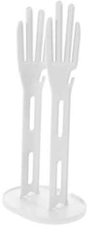 HOMOBABE Glove Dryer Drying Rack Kitchen Sink Desktop Hanging Glove Holder White Drip Base and Cloths