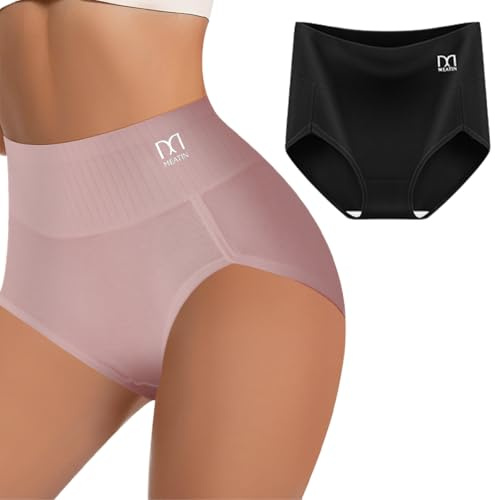 2XK-NOV Modellante Slip Donna per Pancia Piatta, Vita Alta Shapewear, pancera Contenitiva Donna, Mutande Contenitive (IT, Testo, XS, Regular, Regular, 2, Nero+Rosa)
